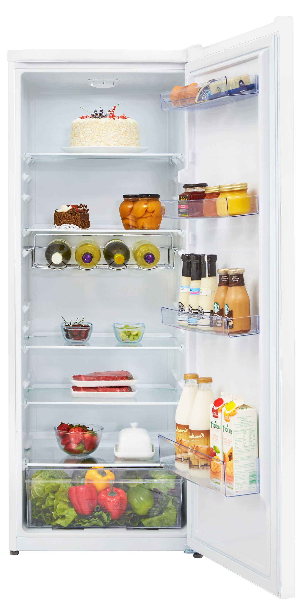 Beko larder fridge silver hot sale